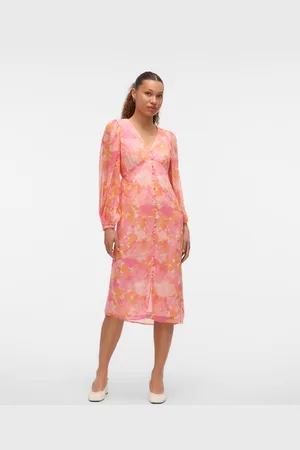 VERO MODA Vmsmilla Vestito Midi