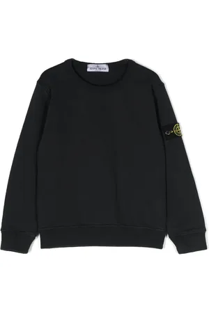 Stone Island Stone Island felpa navy bambino in cotone