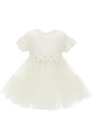 MONNALISA Abito panna neonata in tulle