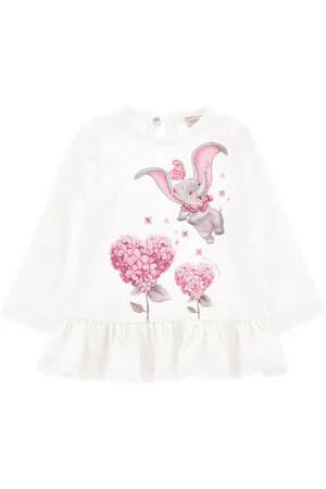 MONNALISA T-shirt bianca neonata in cotone