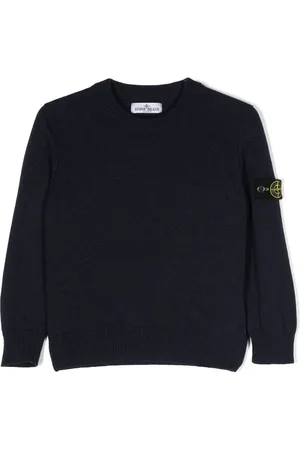 Stone Island Stone Island maglia navy bambino in misto lana