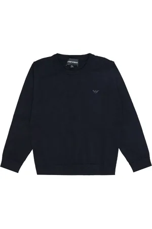 Emporio Armani Maglia navy bambino in misto lana