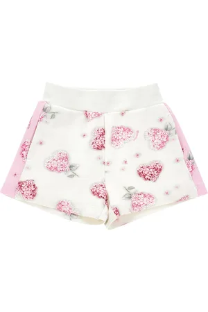MONNALISA Shorts panna neonata in cotone