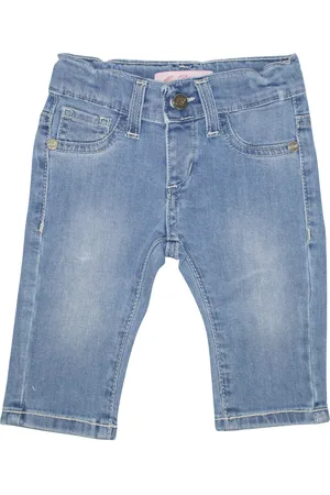 MISS BLUMARINE Jeans baby girl in cotone stretch