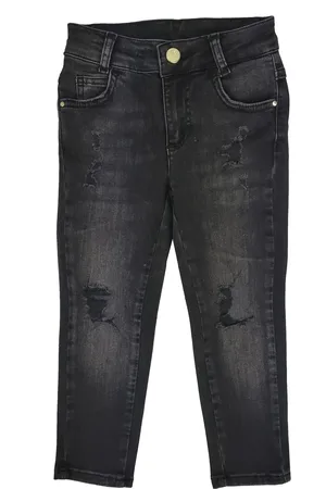 MISS BLUMARINE Teen jeans nero in cotone stretch