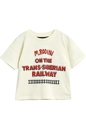 Mini Rodini T-shirt bambino bianca in cotone organico