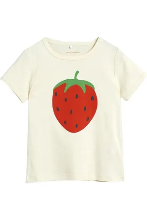Mini Rodini T-shirt baby girl bianca in cotone organico