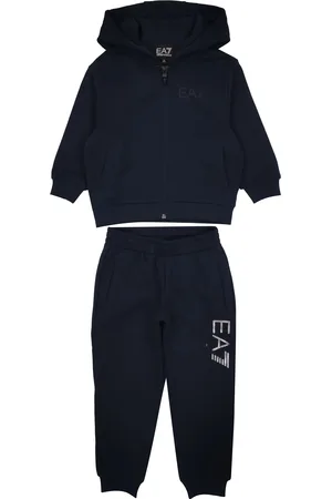 EA7 Tuta navy bambino in cotone