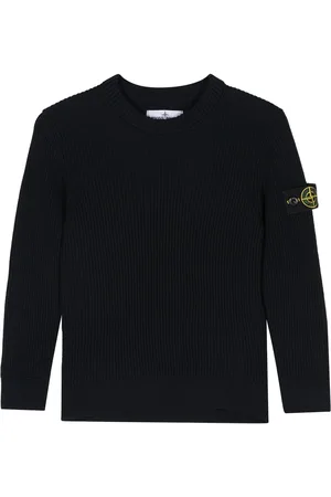 Stone Island Stone Island maglia nera bambino in lana