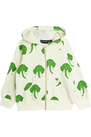 Mini Rodini Felpa aperta panna neonato in cotone biologico