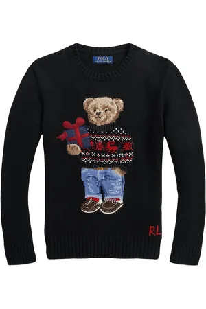Ralph Lauren Maglia nera bambino in cotone