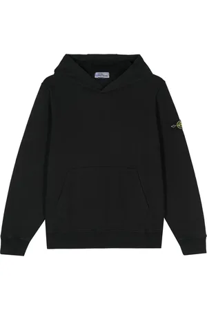 Stone Island Stone Island felpa nera bambino in cotone