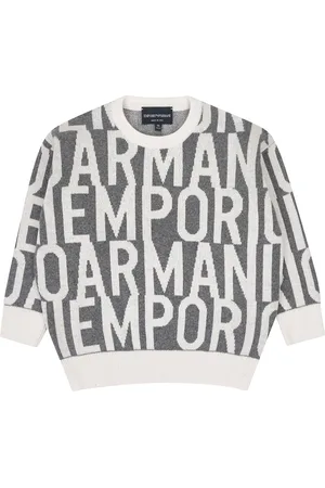 Emporio Armani Maglia grigia bambino in misto cashmere