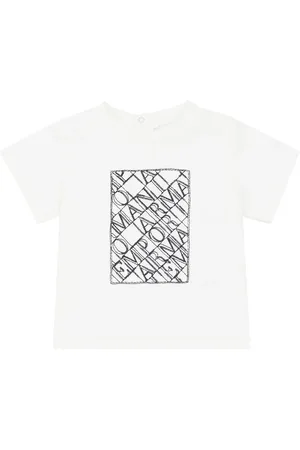 Emporio Armani T-shirt baby boy bianca in cotone