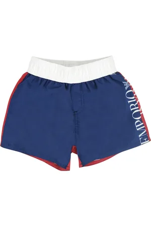 Emporio Armani Short mare color block neonato in tessuto tecnico