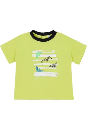 Emporio Armani T-shirt bambino gialla con stampa