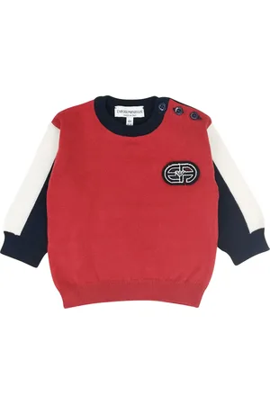 Emporio Armani Maglia color block neonato in cotone