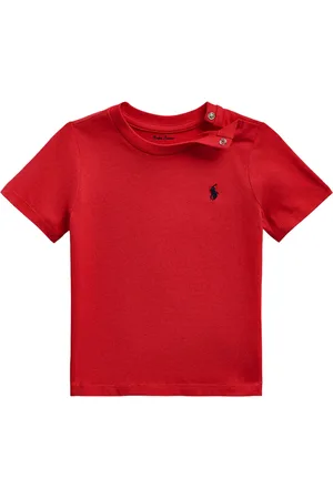 Ralph Lauren T-shirt rossa neonato in cotone