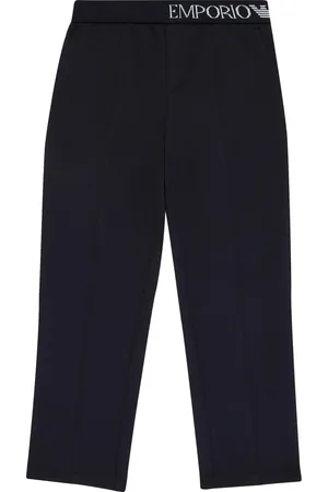 Emporio Armani Pantalone navy bambino in misto viscosa