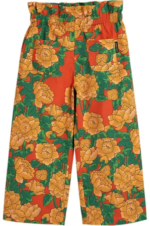 Mini Rodini Pantalone bambina stampa fiori in cotone organico