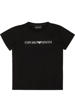 Emporio Armani T-shirt nera bambino in cotone