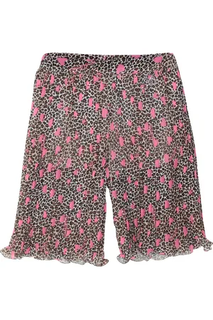 MISS BLUMARINE Pantalone bambina con stampa animalier in viscosa