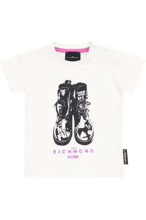 John Richmond John Richmond T-Shirt neonato bianca in cotone