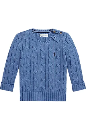 Ralph Lauren Ralph Lauren maglia azzurra neonato in cotone