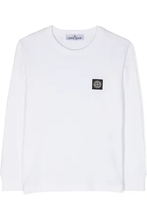 Stone Island Stone Island t-shirt bianca bambino in cotone