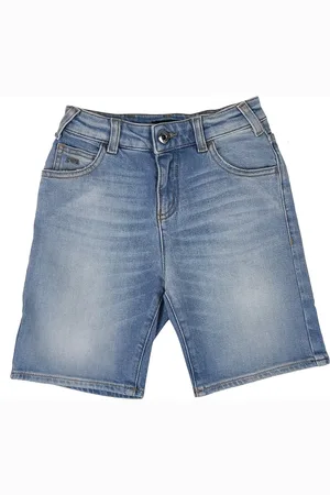 Emporio Armani Bermuda ragazzo in denim di cotone