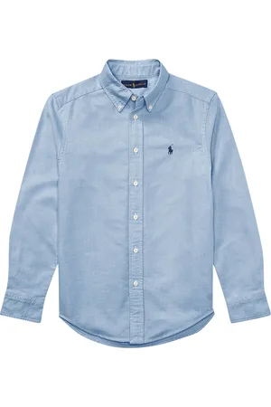 Ralph Lauren Ralph Lauren camicia azzurra bambino in cotone
