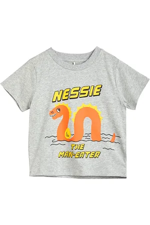 Mini Rodini T-shirt grigia neonato in cotone biologico