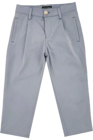 Emporio Armani Pantalone azzurro bambino in cotone