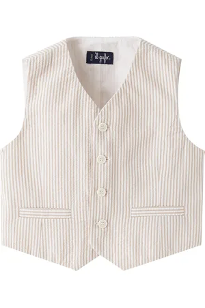 Il gufo Gilet a righe corda scuro bambino in cotone