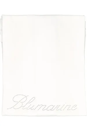 MISS BLUMARINE Copertina bianca neonata in cotone