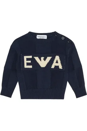 Emporio Armani Maglia navy neonato in cotone