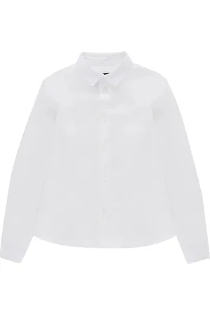Emporio Armani Camicia bianca ragazzo in lino