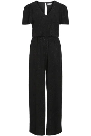 VILA A Maniche Corte Tuta Jumpsuit