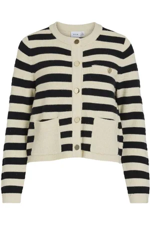 VILA Scollo Rotondo Cardigan A Maglia