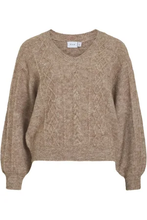 VILA Scollo A V Pullover A Maglia