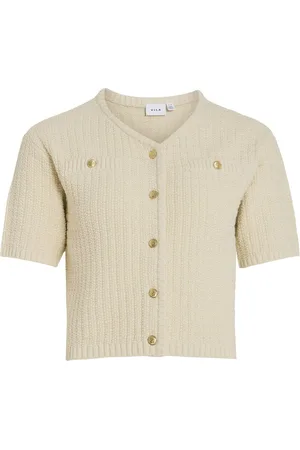 VILA A Maniche Corte Cardigan A Maglia
