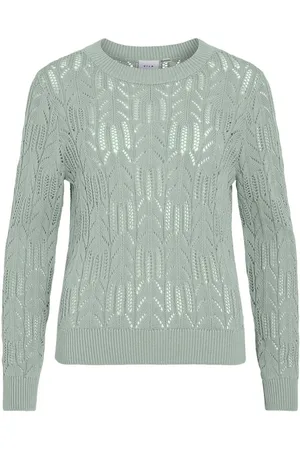 VILA Scollo Rotondo Pullover A Maglia