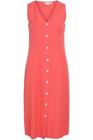 VILA Smanicato Vestito Midi