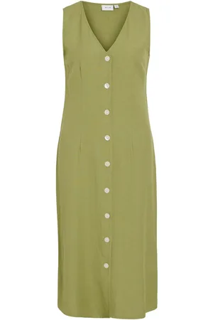 VILA Smanicato Vestito Midi