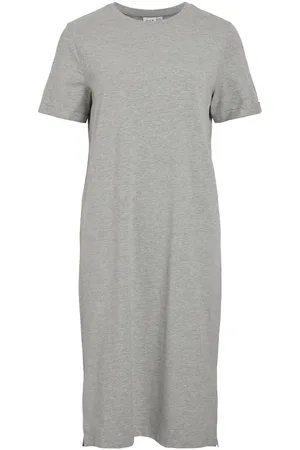 VILA A Maniche Corte Vestito Midi