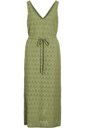 VILA Smanicato Vestito Midi