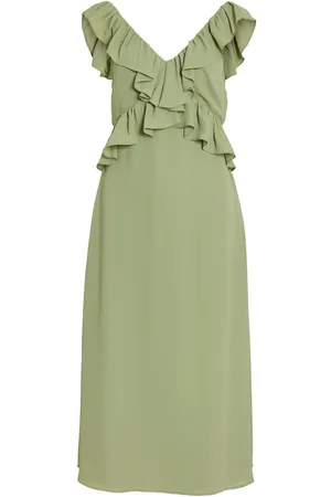 VILA Smanicato Vestito Midi