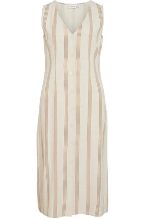 VILA Smanicato Vestito Midi