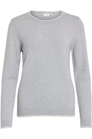 VILA Scollo Rotondo Pullover A Maglia