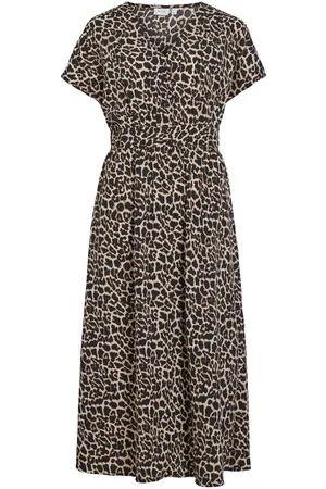 VILA A Maniche Corte Vestito Midi